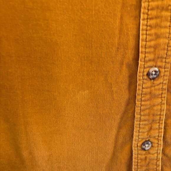 Uniqlo Shirt Mens Size XS Mustard Corduroy Long Sleeve - Picture 3 of 9